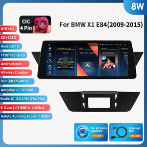 10,25 '12,3 ''inalámbrico Carplay coche Multimedia pantalla táctil para BMW X1 E84 2009 2010 2011 2015 CIC Drive Android Auto Unidad Principal - Product Image 2