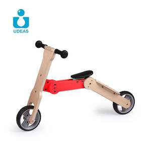 UDEAS Scooter push <span class=keywords><strong>2</strong></span> <span class=keywords><strong>en</strong></span> <span class=keywords><strong>1</strong></span> <span class=keywords><strong>en</strong></span> <span class=keywords><strong>bois</strong></span> pour enfants, bébés et tout-petits, vélo d'équilibre - Product Image 1