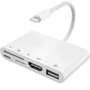 อะแดปเตอร์ USB C เป็น HDMI 5 in 1 อะแดปเตอร์ USB OTG 1080P ดิจิตอล AV+กล้อง อ่านการ์ดหน่วยความจำ SD และ TF พร้อมพอร์ตชาร์จ - Product Image 1