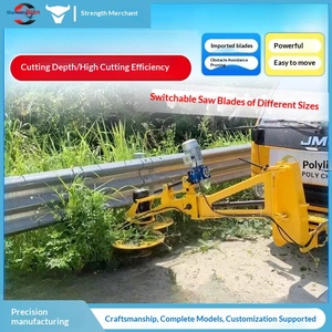 Machine de taille de haies verte montée sur véhicule avec évitement d'obstacles, tondeuse automatique pour l'entretien des espaces verts sous les clôtures routières municipales - Product Image 1