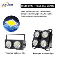 Projecteur de scène LM Factory 4 yeux blanc froid jaune chaud 4*100W COB Blinder DMX512 pour spectacle DJ événements lumière matricielle