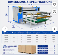 Máquina de sublimación rotativa digital de transferencia de calor de 180 cm (20/170) para prendas de vestir, textiles, telas, camisetas, banderas y alfombrillas de ratón