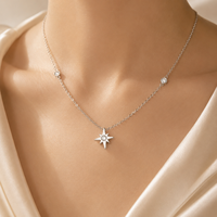 Collier pendentif en moissanite plaqué or 18 carats, argent sterling résistant au ternissement, VVS1, design minimaliste vintage en filigrane pour femmes