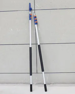 12FT 3.65 Meters Light Weight Aluminum Telescopic Extension Collapsible Flip Lock Pole Rod With 180 Degree Adapter