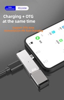2-in-1 USB-C OTG Adapter Type-C USB3.0 5Gbps PD100W DC Output Fast Charging Converter Plug&Play for Laptop/Tablet/Phone