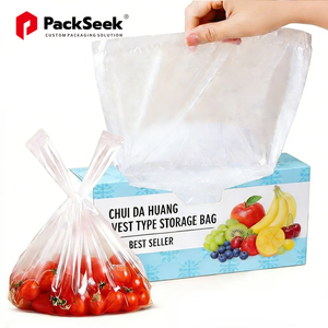 Sacchetto di Imballaggio in Plastica Monouso di Alta Qualità per Conservazione Alimenti, Durevole e Portatile, per Supermercati e Vendita all'Ingrosso - Product Image 1