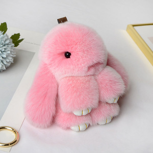 Tùy Chỉnh Thú Nhồi Bông Keychain Lông Pompon 15Cm Bunny Fluffy Bất Thỏ Lông Keychain Đính Phụ Nữ Đồ Chơi Pompom Thỏ Trên Túi Móc Chìa Khóa - Product Image 5