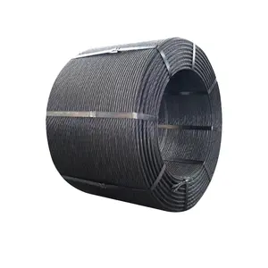 OEM High Carbon 12.7mm 9.53mm Construction Concrete Post Tension Steel Cable Prestressing Tendons 1*7 Wire Pc Steel Strand Wire