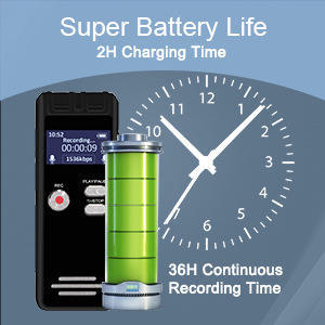 Grabadora de Sonido Recargable de Alta Calidad con Repetición A-B y Reproducción a Velocidad Variable, Grabadora de Audio para Estudio y Trabajo, Grabadora de Voz - Product Image 4