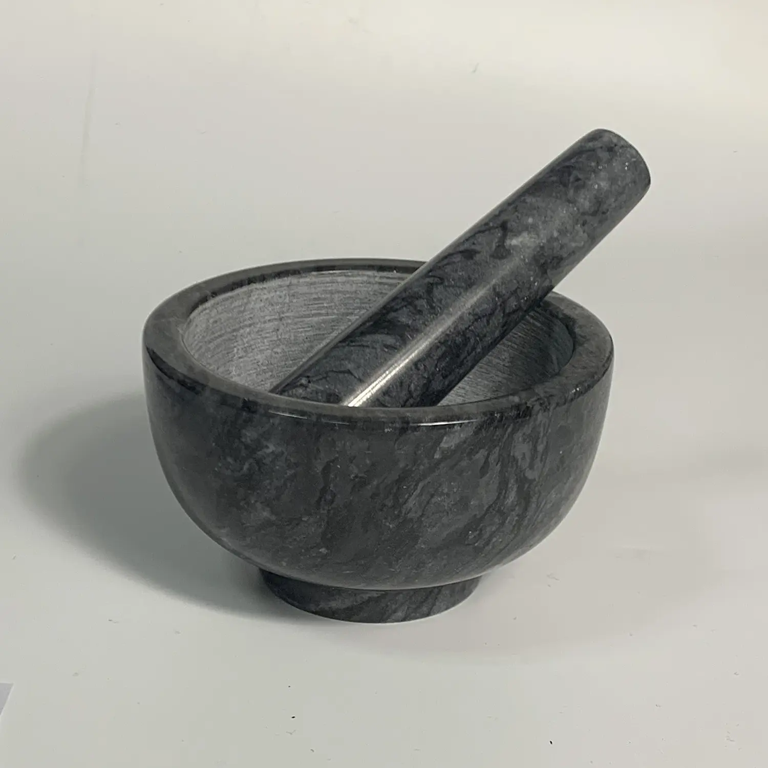 Gran oferta, cuenco Molcajete personalizado, granito negro, molienda de hierbas, especias, piedra Natural, mortero de mármol y mortero para el hogar y la cocina