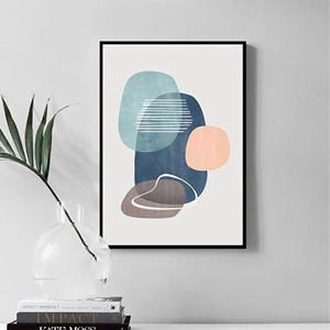 Peinture à l'huile moderne minimaliste de style nordique sur toile, impression murale pour salon et chambre à coucher - Product Image 6