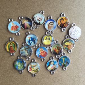 Соединитель для четки из цинкового сплава с <span class=keywords><strong>2</strong></span> отверстиями, Религиозный браслет, соединительные бусины, икона, подвеска для четки - Product Image 2