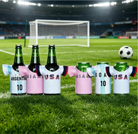 Manchon isotherme en néoprène 330 ml pour canette de bière, en forme de t-shirt, avec logo personnalisé par sublimation, pour fêtes en extérieur