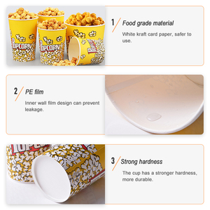 Printon Thùng Đựng Bỏng Ngô Thực Phẩm Giấy Dùng Một Lần Bán Sỉ Tùy Chỉnh Hộp Đựng Bỏng Ngô - Product Image 2