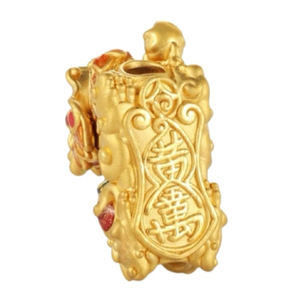 High-end Support customization <b>Large</b> style Dragon <b>Beaded</b> 2.5g 24K solid gold jewelry accessories for bracelets - Product Image 3