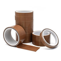 Ruban Adhésif en Fibre de Verre à Faible MOQ, Résistant aux Hautes Températures, pour Tests Industriels et Laboratoires, Manipulation de Produits Chimiques, Ruban en Tissu PTFE