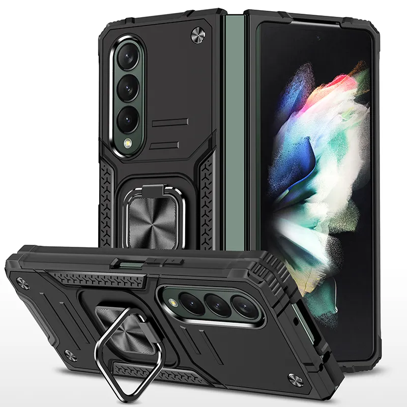 Z Fold 4 3 Phone Case Magnetic Ring Bumper Armor Mobile Cover for Samsung Galaxy Z Fold 4 3 Phone Case