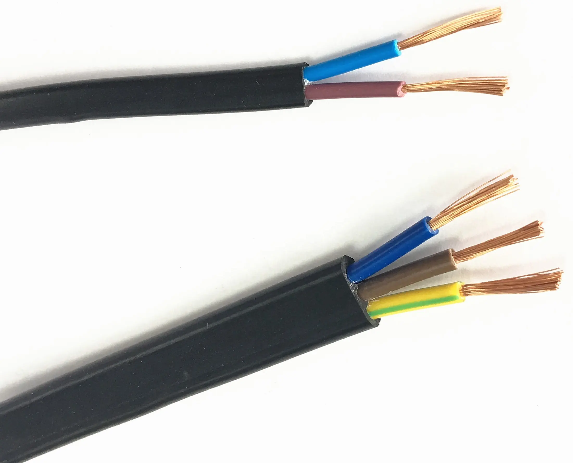 3183Y Black 3 Core PVC Round Electrical Cable 1.0mm2 SOLD BY METRE 