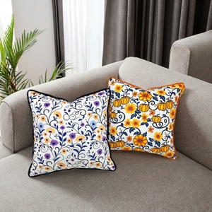 Cao cấp sang trọng 3D hoa thiết kế vuông lớn gối trường hợp 19mm có thể truy cập qua biên giới tựa lưng Đệm cho phòng khách nhà - Product Image 2