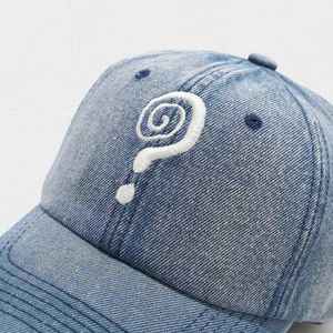 Casquette de baseball en jean avec motif point d'interrogation, style urbain, pour hommes et femmes, casquette de baseball incurvée pour l'extérieur - Product Image 4