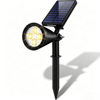 Projecteurs solaires LED d'extérieur avec détecteur de mouvement, étanches, pour l'éclairage paysager de jardin, cour, patio, allée, statue, palmier