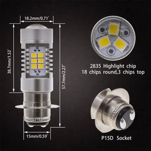 Bán buôn 12V h6m <span class=keywords><strong>p15d</strong></span> T19 <span class=keywords><strong>Led</strong></span> Đèn Pha Bóng đèn phá vỡ back-up Sương Mù Ánh sáng 6500k Trắng - Product Image 4