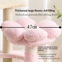 Grand arbre à chat de luxe en bois et peluche, structure d'escalade pour salon intérieur, toutes saisons, avec poste à griffer et abri chaud pour l'hiver
