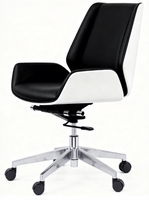 Chaise de bureau ergonomique exclusive transfrontalière en acier inoxydable, pivotante, réglable en hauteur, dossier haut, fixe