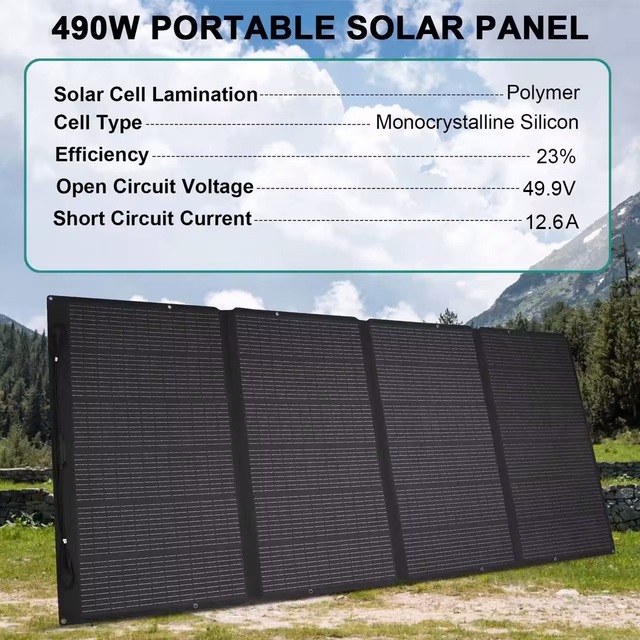 Custom Monocrystalline ETFE Foldable Solar Panel Off-Grid Portable Solar Power Charger for Outdoor Camping Energy Storage