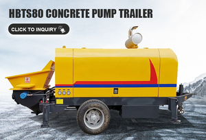 เครื่องปั๊มคอนกรีตดีเซล HBTS80 แบบติดตั้งบนรถพ่วงพร้อมรถตักหลังขุด  เครื่องปั๊มคอนกรีตสำหรับขาย - Product Image 2