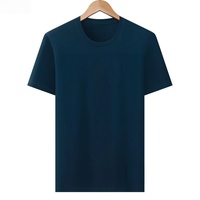 Camiseta de Hombre 2026, Nueva, Casual, para Negocios, Estampada, Transpirable, de Algodón Puro, Suave al Tacto, de Manga Corta y Gruesa