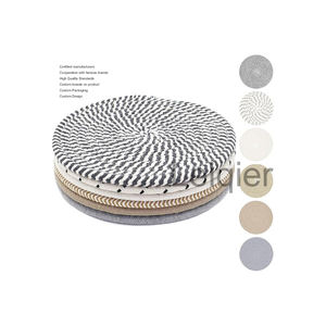 Logo personnalisé grands sous-verres style classique perlé hick résistant à la chaleur tapis en coton protéger <span class=keywords><strong>comptoir</strong></span> de cuisine avec napperons - Product Image 1