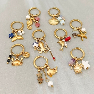 Pendientes de Acero Inoxidable de Primera Calidad al por Mayor, Inspirados en el Océano, Hipoalergénicos, Resistentes al Deslustre, Minimalistas y Elegantes para Mujer - Product Image 1