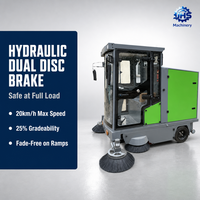 Balayeuse électrique autoportée standard LM-W2000, moteur de 1500 W, vitesse de 20 km/h, frein à disque hydraulique double, capacité de montée de 25 %