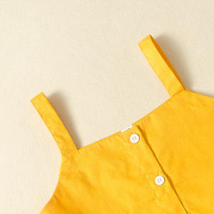 Ropa de bebé importada de China, blusa con tirantes finos y estampado floral, conjunto corto para niñas, verano - Product Image 3