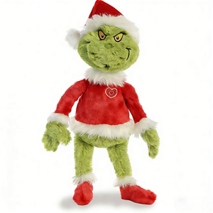 Juguetes de Peluche Personalizados del <span class=keywords><strong>Grinch</strong></span> Navideño, <span class=keywords><strong>Grinch</strong></span> con Gorro Navideño, Peluches, Juguetes Blandos, Regalo para Niños, Venta al Por Mayor - Product Image 2