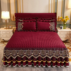 Europäischer Palast Stil Burgund Prince 4PCS Tröster Quilt Bettlaken Abdeckung - Product Image 3