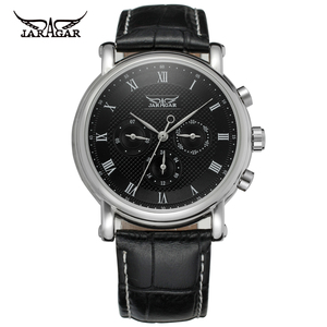 Cina produttore JARAGAR casual vigilanza degli uomini <span class=keywords><strong>cinturino</strong></span> in vera <span class=keywords><strong>pelle</strong></span> 24 ore <span class=keywords><strong>orologio</strong></span> da polso <span class=keywords><strong>automatico</strong></span> - Product Image 2
