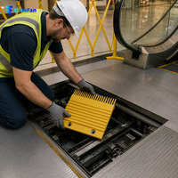 Plaque de peignes d'escalator jaune en aluminium et plastique, segment de peigne, pièces de rechange pour marches