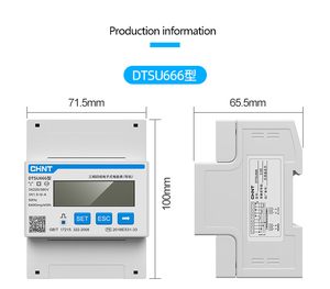 CHINT-medidor de potencia digital de vatios, carril de guía DIN electrónico monofásico, calidad Superior, tipo de utilidad <span class=keywords><strong>DDSU666</strong></span> - Product Image 3