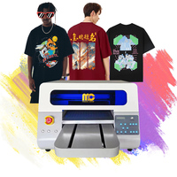 Imprimante directe sur vêtement sur tissu Imprimante numérique automatique à plat A3 DTG Imprimante T-Shirt Machine d'impression