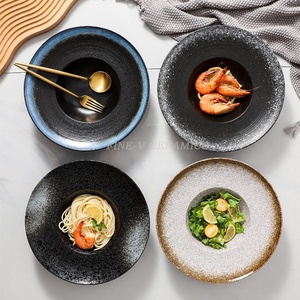Piatto nuovo creativo occidentale 11 "piatto di <span class=keywords><strong>pasta</strong></span> grande piatto di ramen commerciale piatto di zuppa di ceramica cappello di paglia - Product Image 2