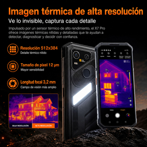 Teléfono Resistente AGM X7 Pro con Cámara Térmica 512x384, 10000mAh, 6GB, 256GB, IP68, IP69K, Carga Inalámbrica, Android 16, eSIM - Product Image 5