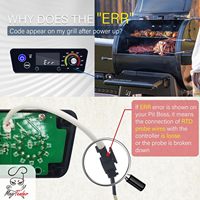 Penggantian Sensor Probe RTD untuk Pit Boss Grill Smoker, Probe Grill Internal, Probe Suhu Sekitar, Model 105p350 High