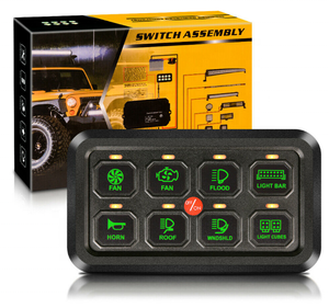 Conjunto <span class=keywords><strong>de</strong></span> Control <span class=keywords><strong>de</strong></span> Luces <span class=keywords><strong>de</strong></span> Alta Potencia <span class=keywords><strong>de</strong></span> 8 Vías, Interruptor Táctil con Fusible para Automóvil, Caravana, RV, Piezas y Accesorios para Yates - Product Image 2