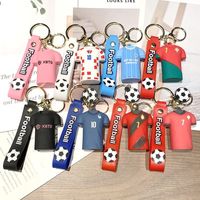 Porte-clés en métal de dessin animé avec maillot de football de C. Ronaldo, Haaland et Mbappé, pendentif de sac, petit cadeau