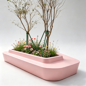 Fiberglass <b>Planter</b> Seats Weather Resistant Chairs for Airport Gate Waiting Areas - Product Image 1