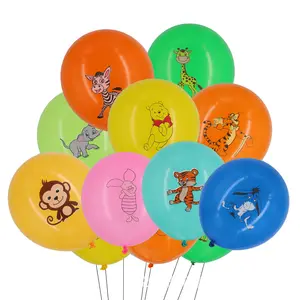 12英寸卡通生日快乐派对可打印氦气乳胶气球