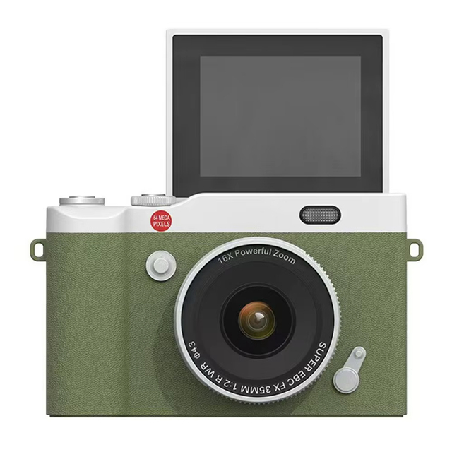HD 2.4 Inch Digital Camera 16X Zoom Retro 180° Flip Screen Video Recorder CMOS Compatible Compact Digital Photography