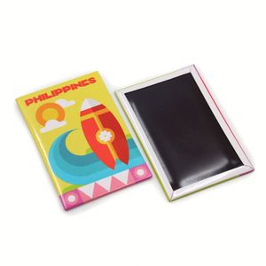 Manufactory Wholesale Custom Cartoon Souvenir Sticker Maker Metal City Gifts Magnetic Tin <b>Fridge</b> Magnet - Product Image 3